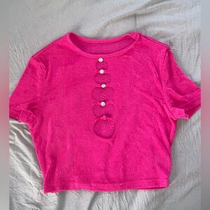 SHEIN night out HOT PINK cropped top